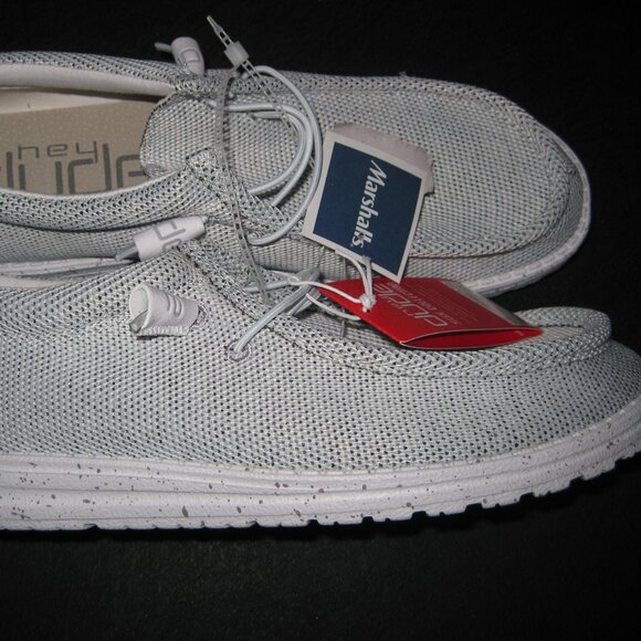 Men's Hey Dude, Wally Sox Style Slip-On Stone white (light gray look) size 12 - Picture 3 of 9